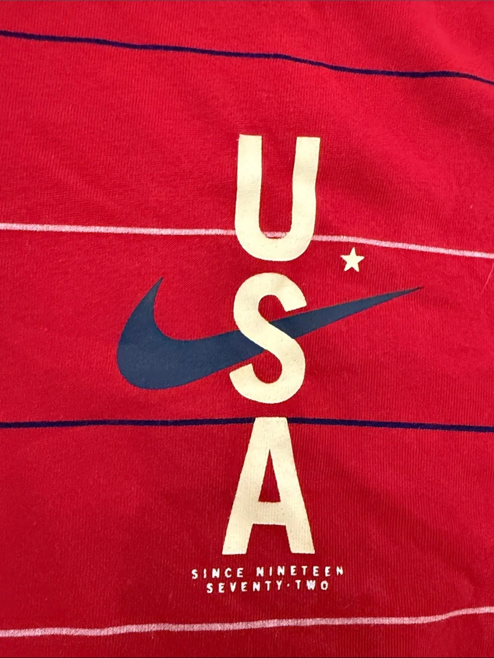 Nike Red Short-Sleeve USA Stripe Crew T-Shirt xxl